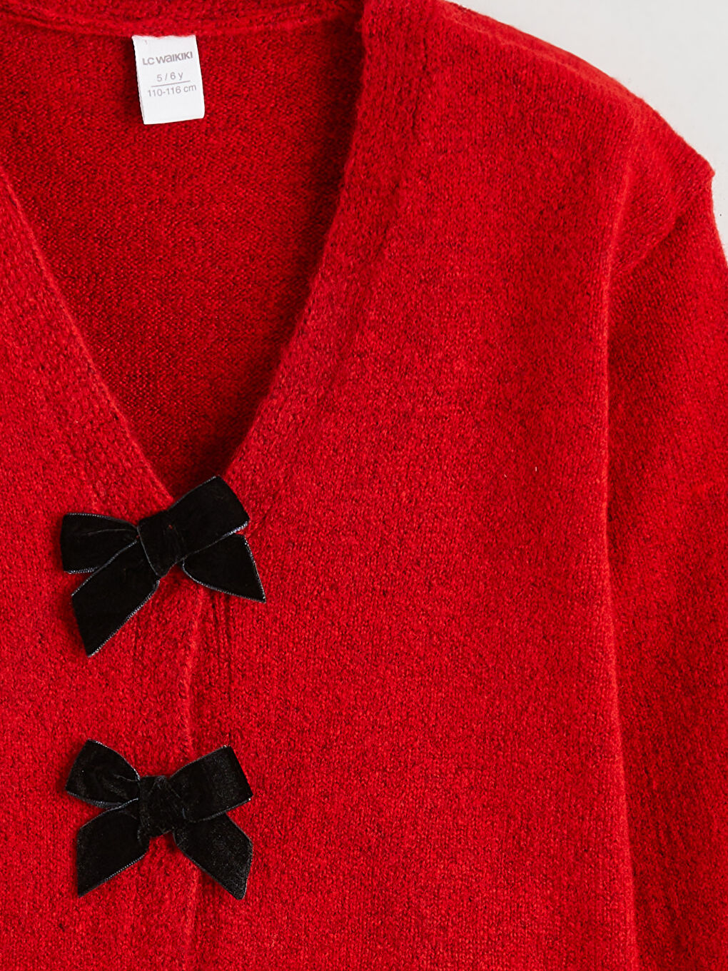 V Neck Girls' Knitwear Cardigan-3