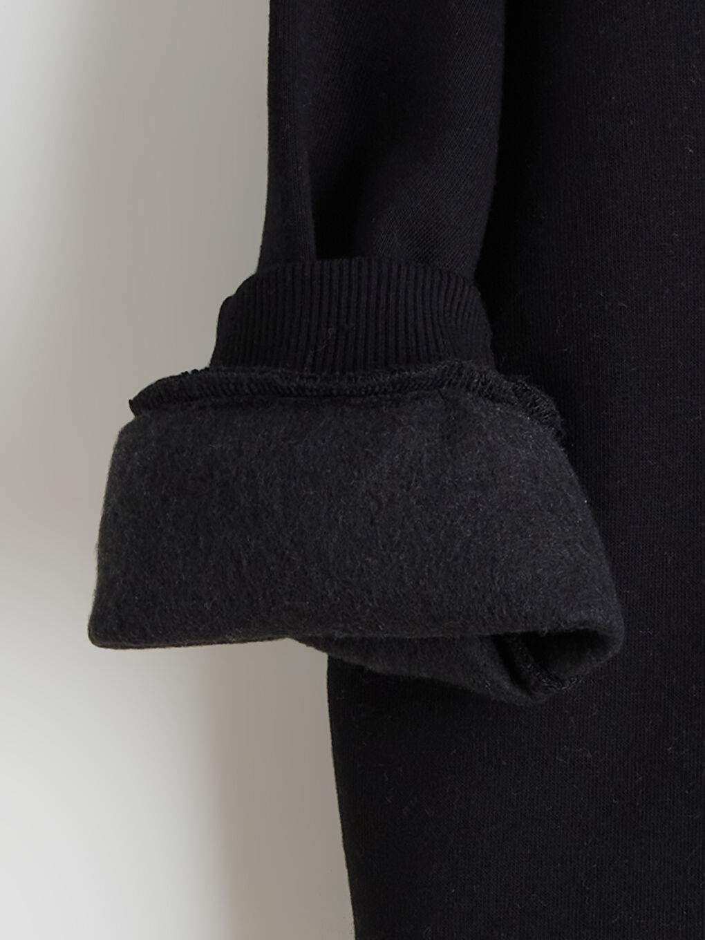 Siyah Fiyonk Baskılı Kız Çocuk Kalın Sweatshirt-2