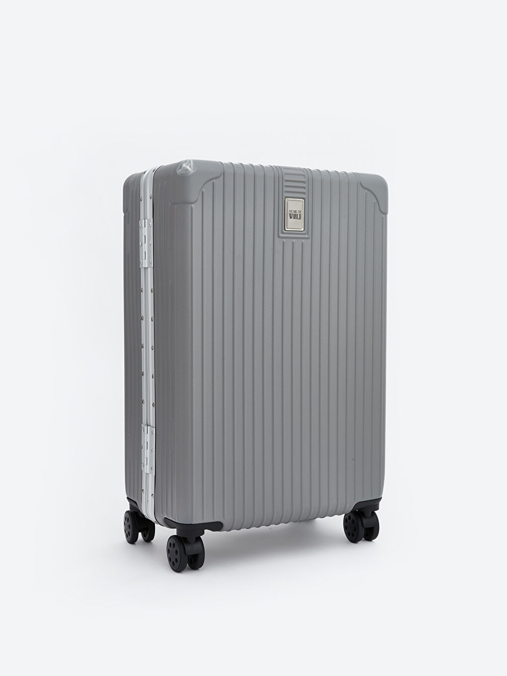 Gri Kilit Detaylı Orta Boy Valiz