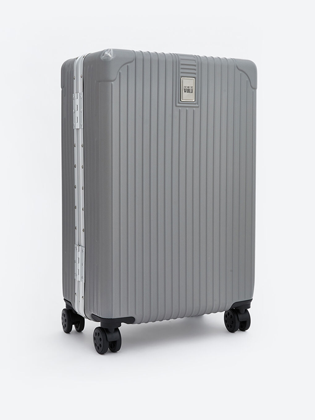 Gri Kilit Detaylı Büyük Boy Valiz