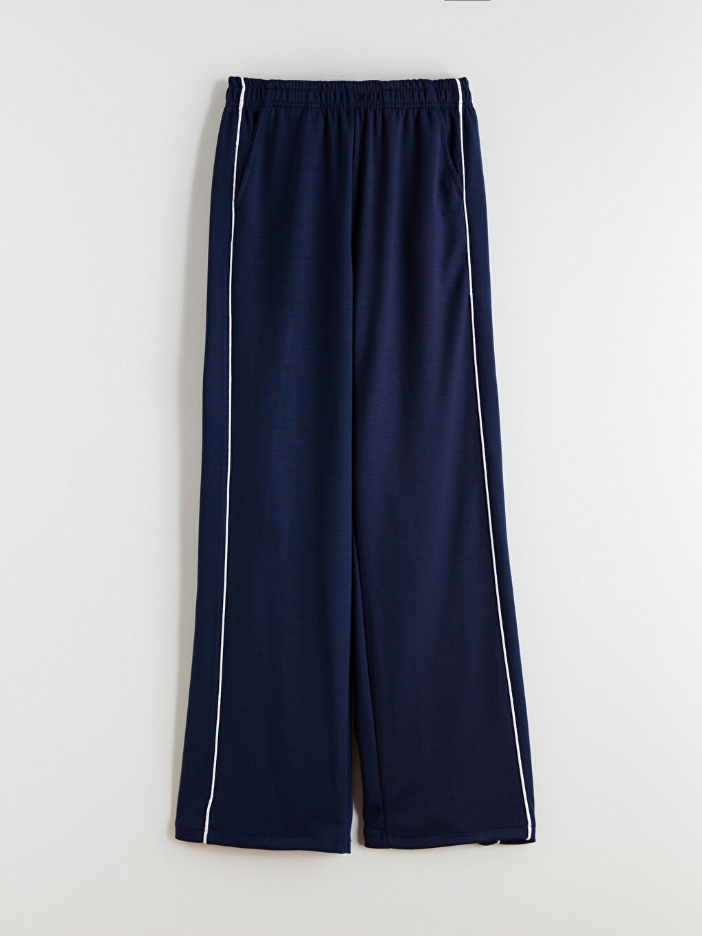 Lacivert Beli Lastikli Modal Karışımlı Kadın Spor Eşofman Altı-4