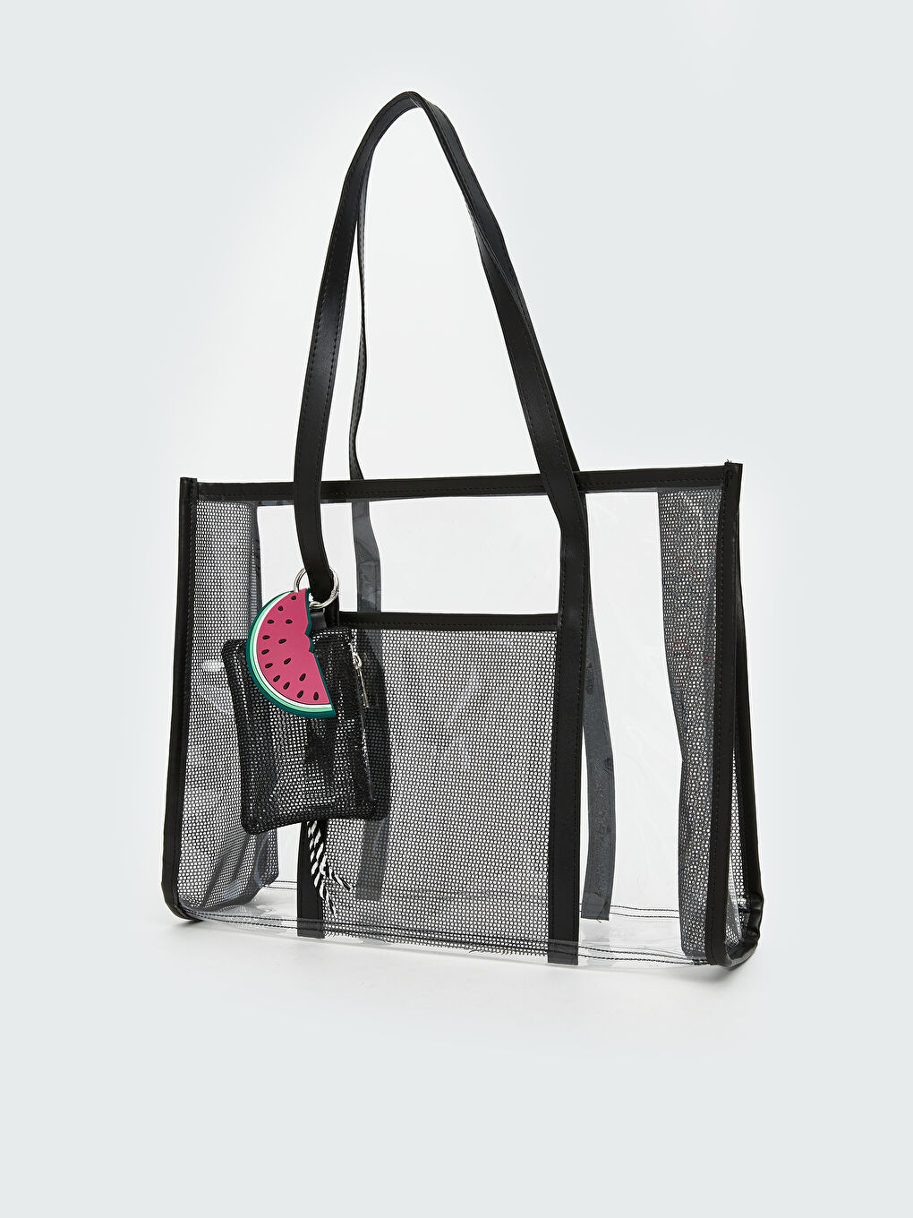 Siyah Karpuz Baskılı Kadın Plaj Çantası-1