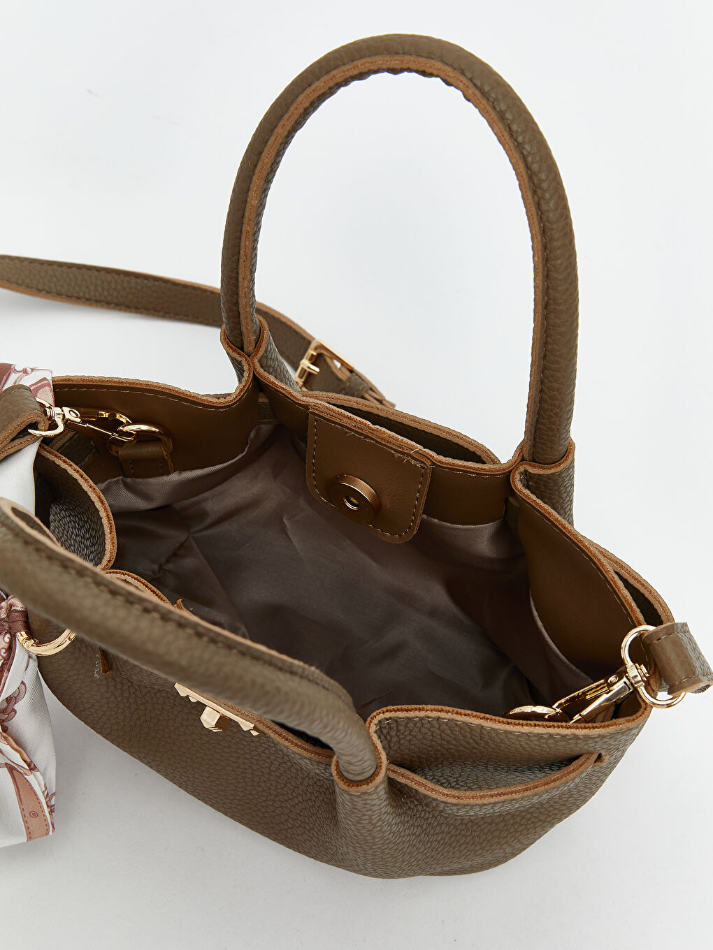 Bej Çıkartılabilir Askılı Kadın Omuz Çantası-3