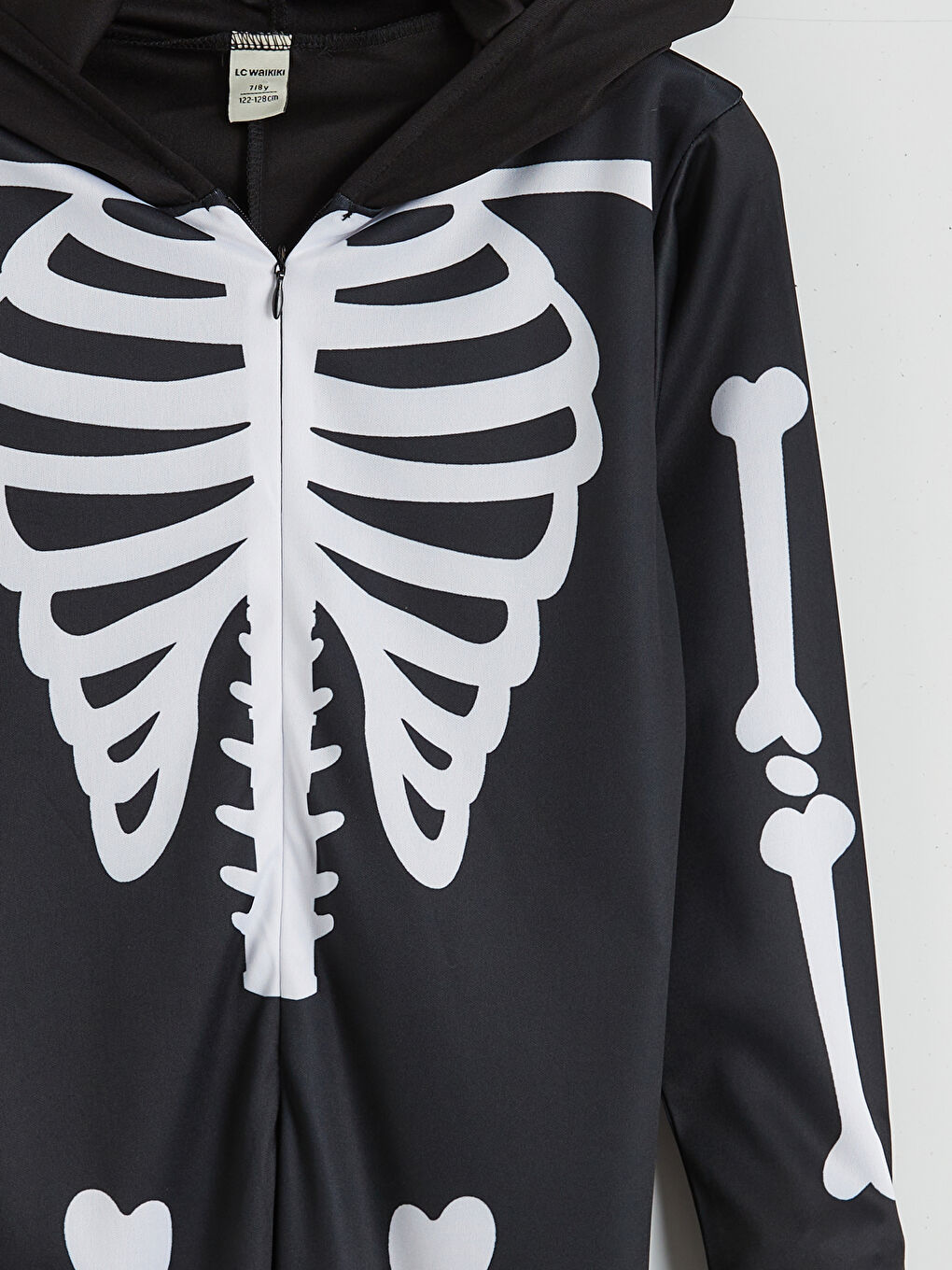 Siyah İskelet Baskılı Erkek Çocuk Kostüm-3