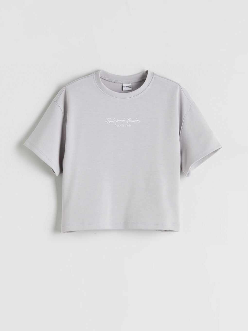 Gri London Baskılı Kız Çocuk Tişört