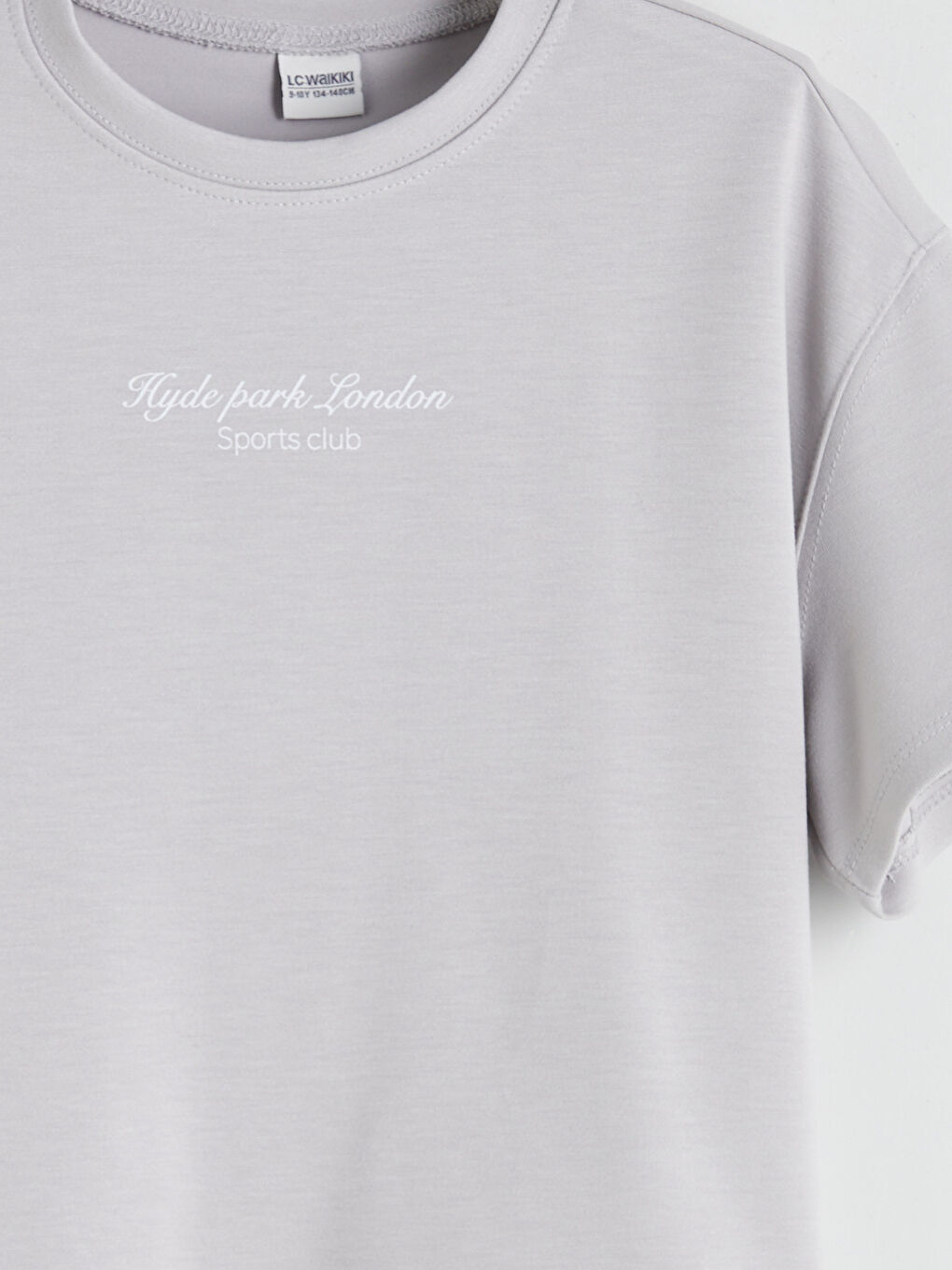 Gri London Baskılı Kız Çocuk Tişört-1