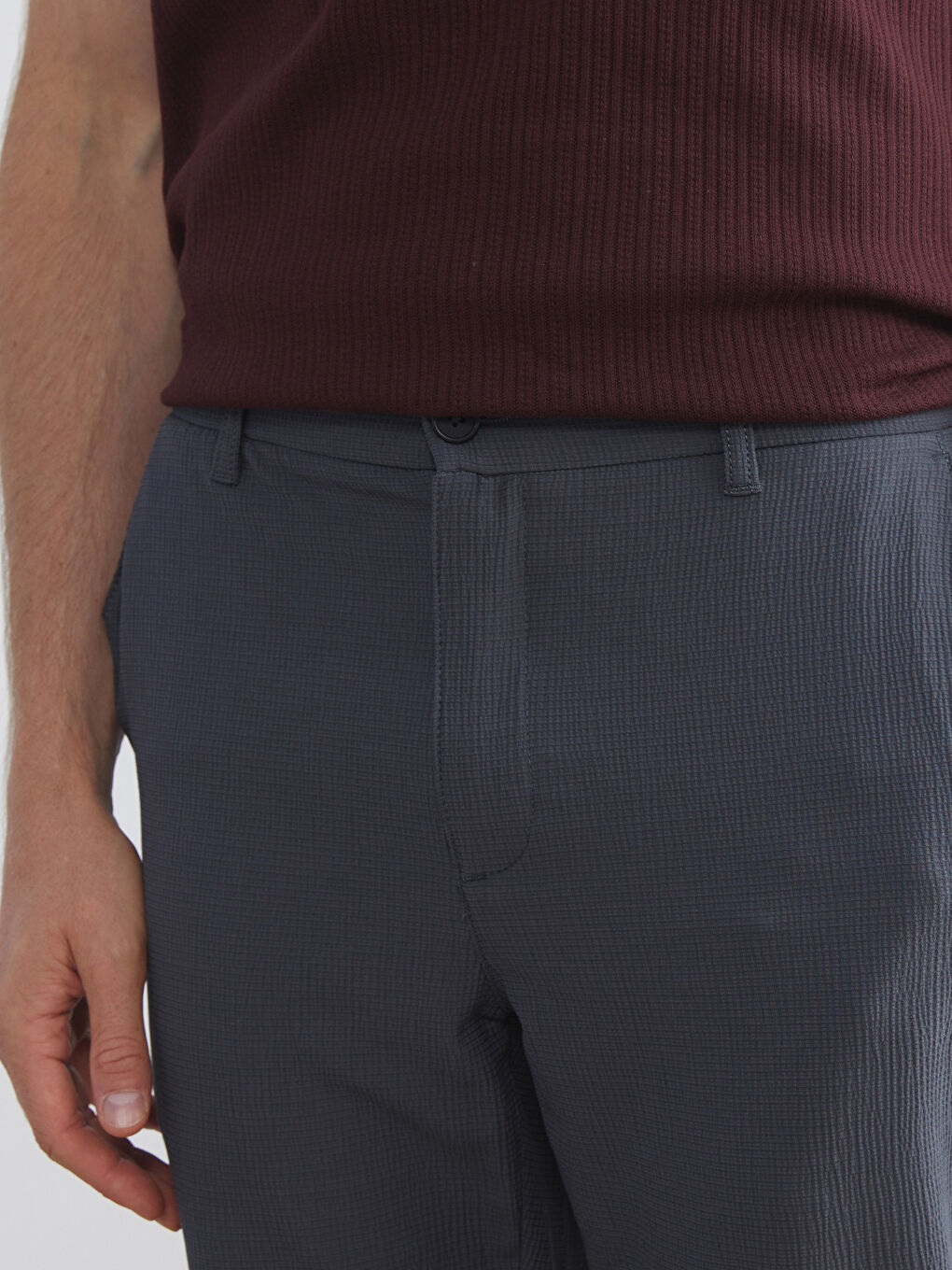 Antrasit Standart Kalıp Erkek Pantolon-5