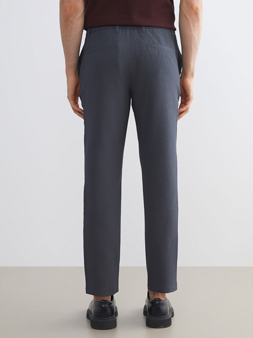 Antrasit Standart Kalıp Erkek Pantolon-7