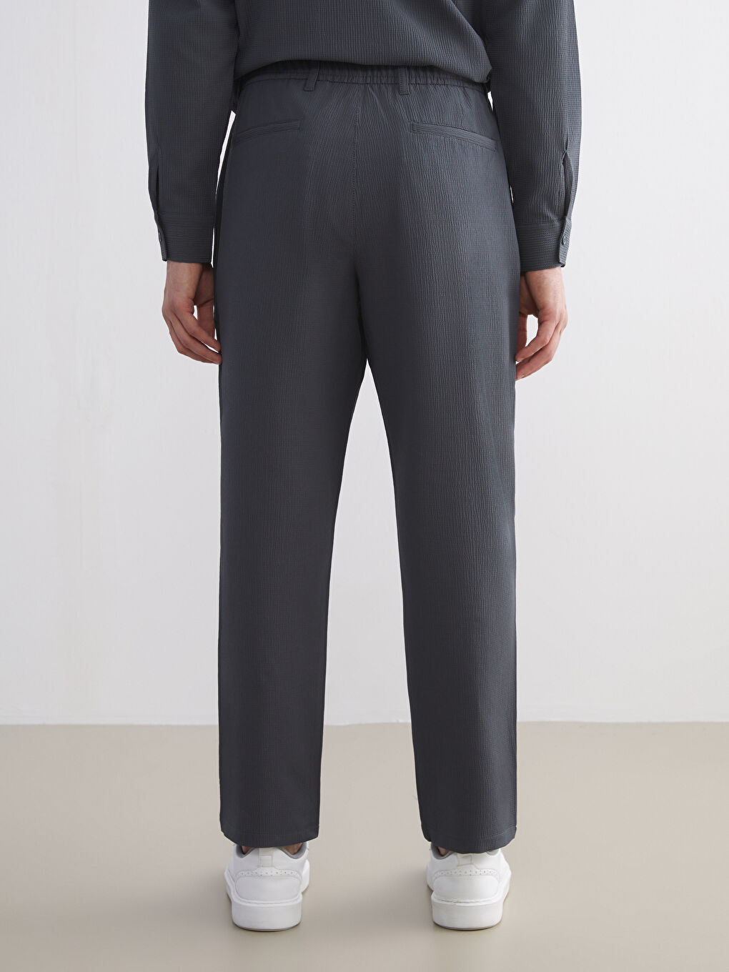 Antrasit Standart Kalıp Erkek Pantolon-6