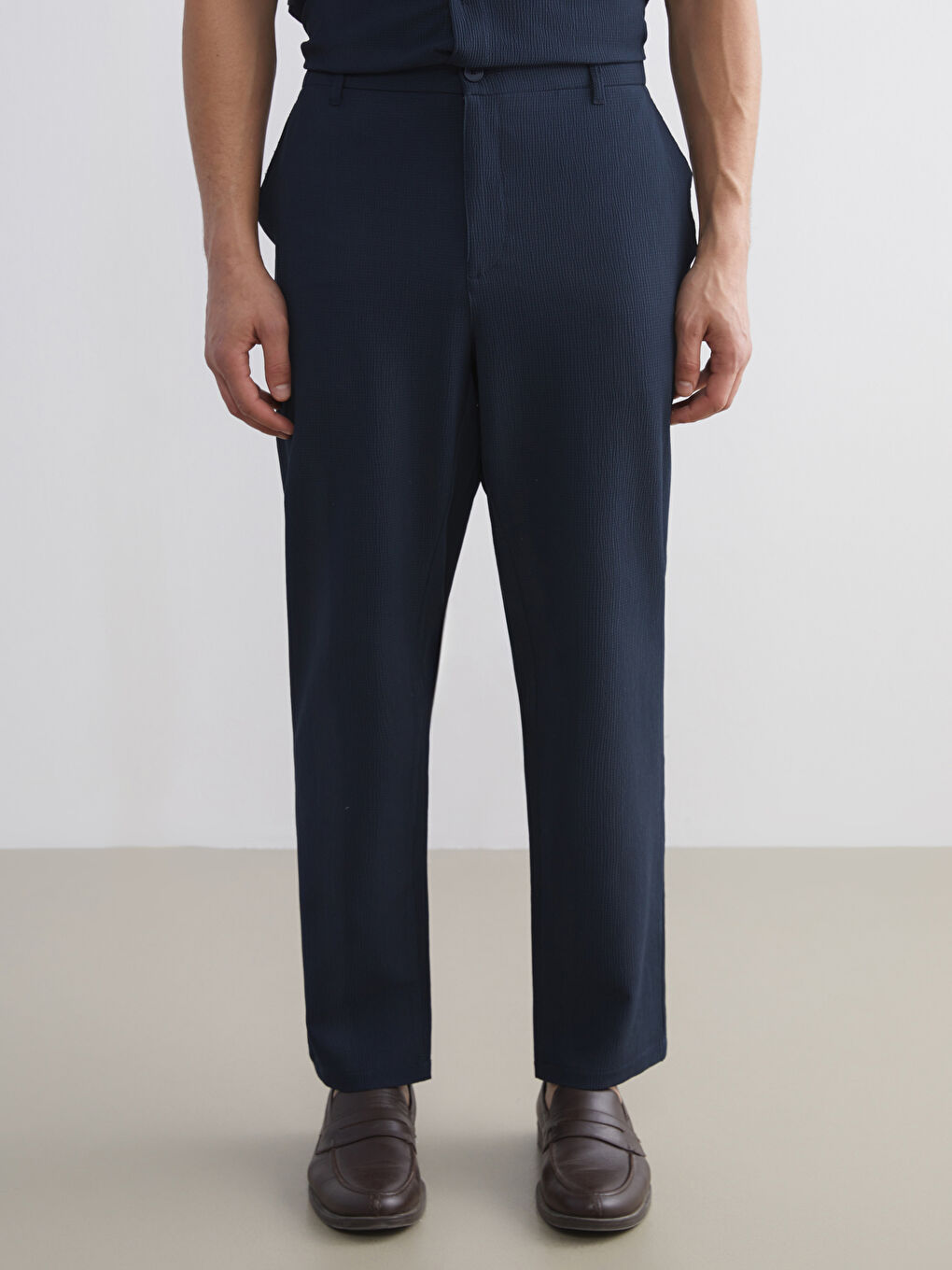 Lacivert Standart Kalıp Erkek Pantolon-2