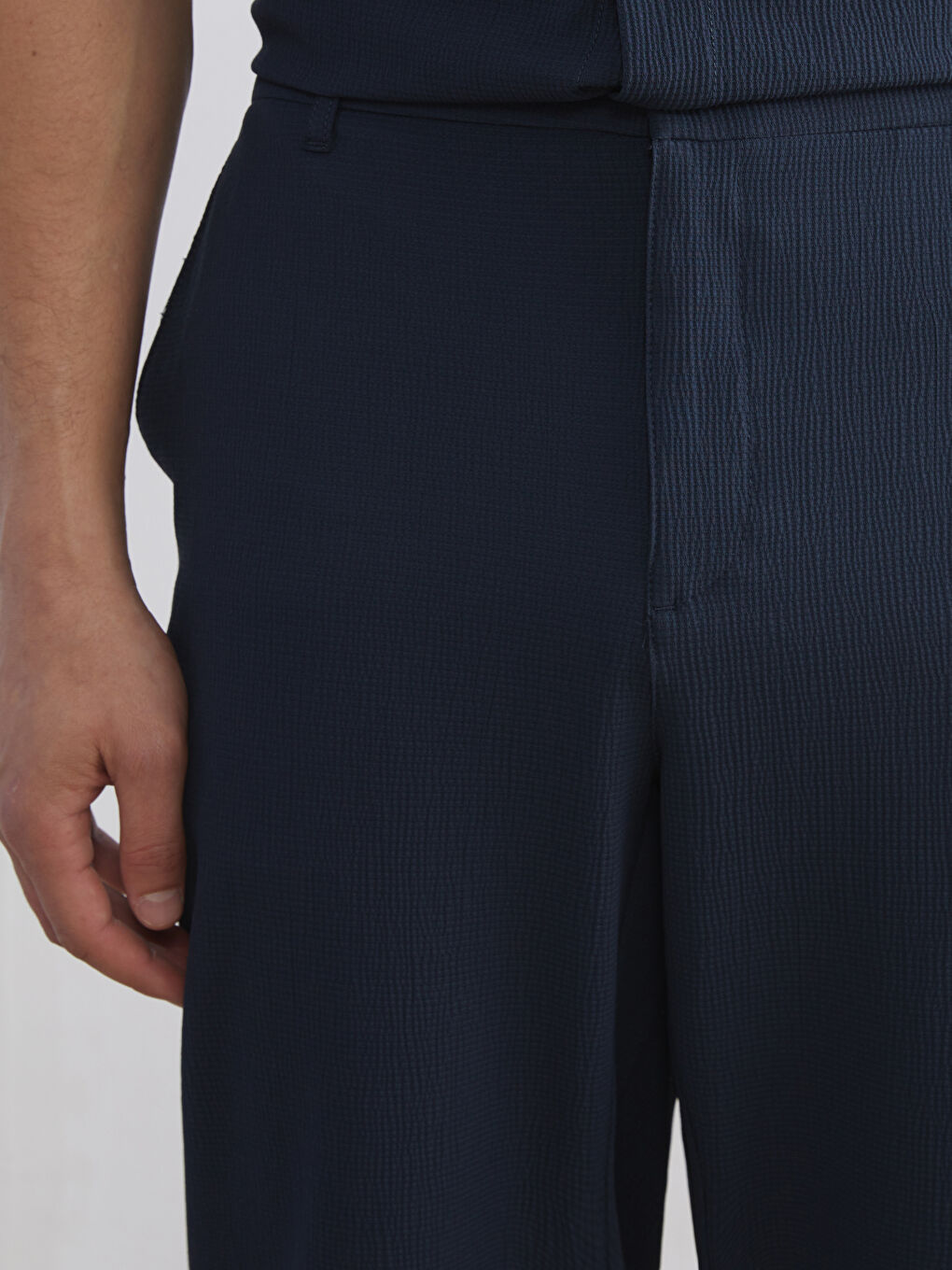Lacivert Standart Kalıp Erkek Pantolon-4