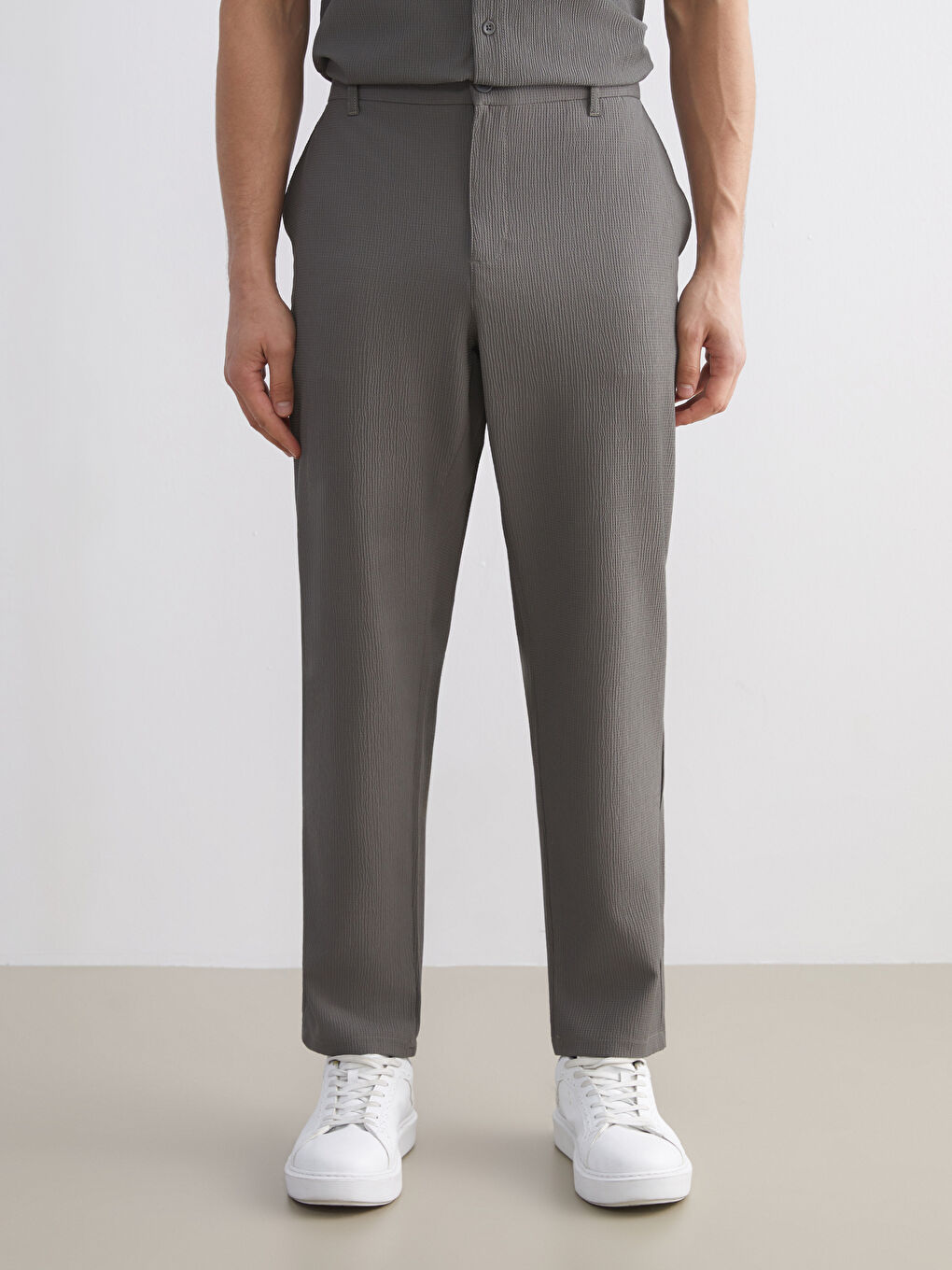 Yeşil Standart Kalıp Erkek Pantolon-2