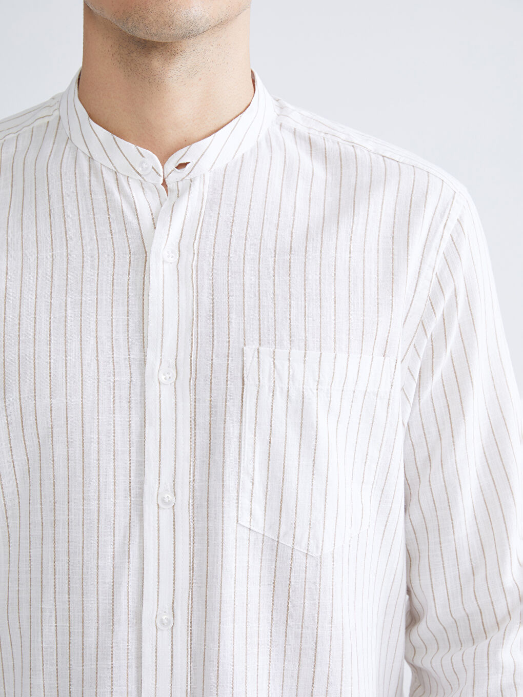 LCWAIKIKI Classic Man BEIGE Shirt -W5JY88Z8-ELZ