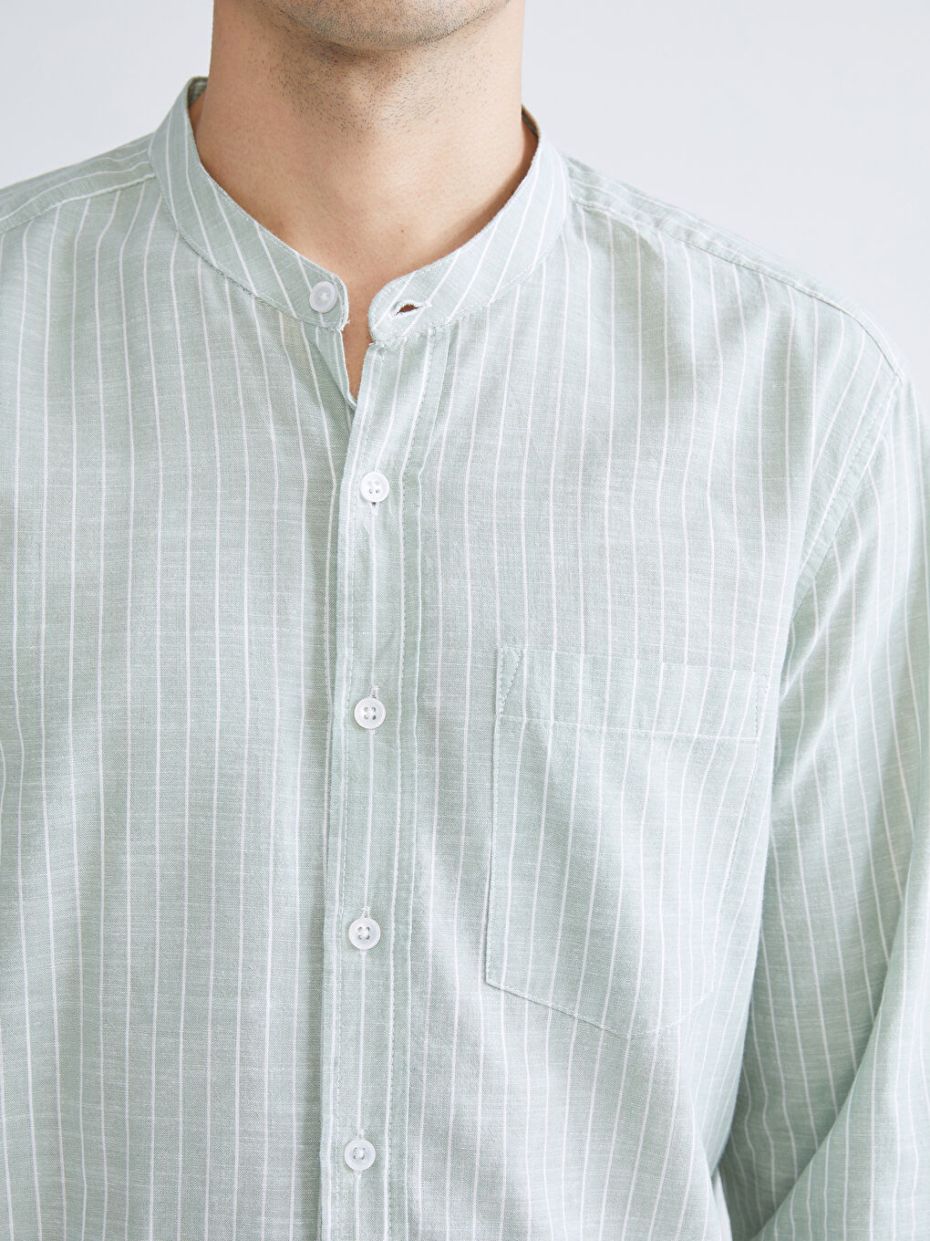 LCWAIKIKI Classic Man GREEN Shirt -W5JY88Z8-LFV