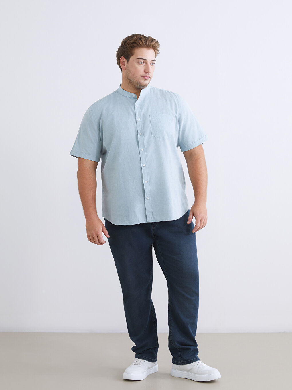 Mavi Regular Fit Hakim Yaka Poplin Erkek Gömlek-5