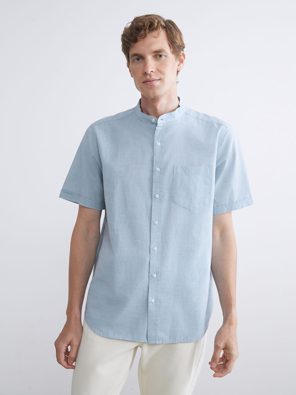 Mavi Regular Fit Hakim Yaka Poplin Erkek Gömlek