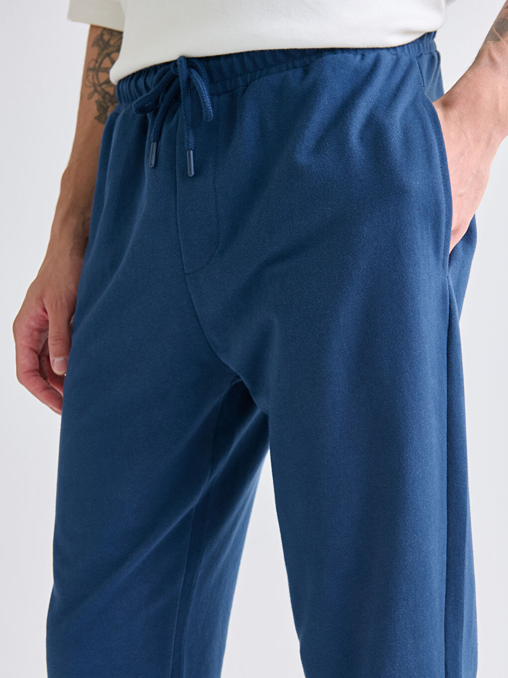 Lacivert Rahat Kalıp Erkek Eşofman Altı-2