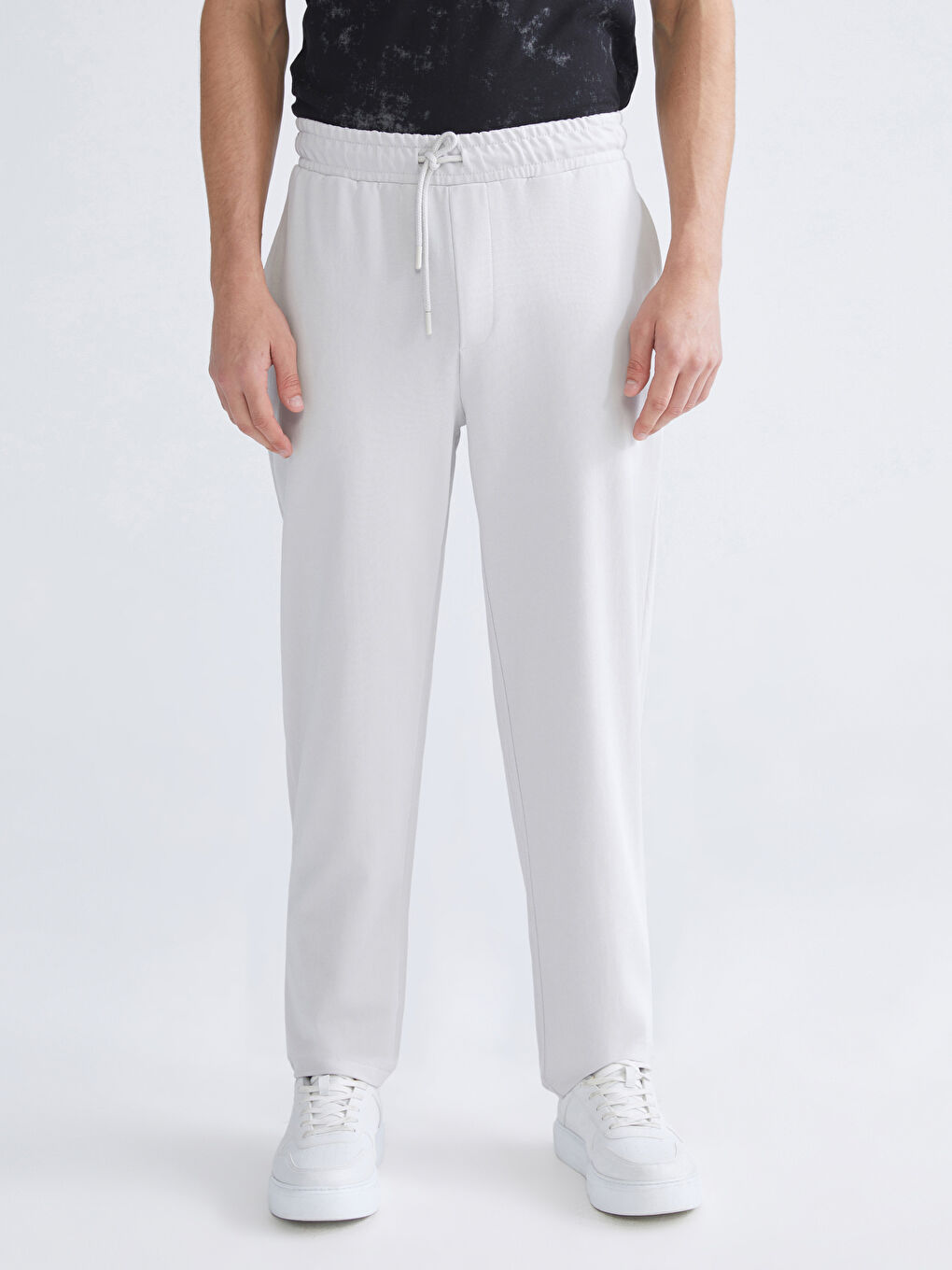 Gri Rahat Kalıp Erkek Eşofman Altı-2