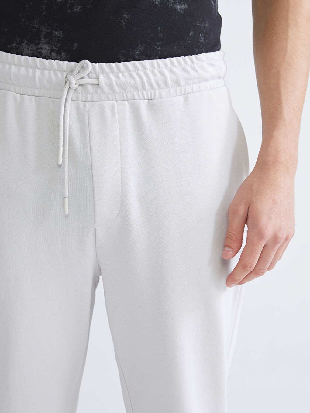 Gri Rahat Kalıp Erkek Eşofman Altı-3