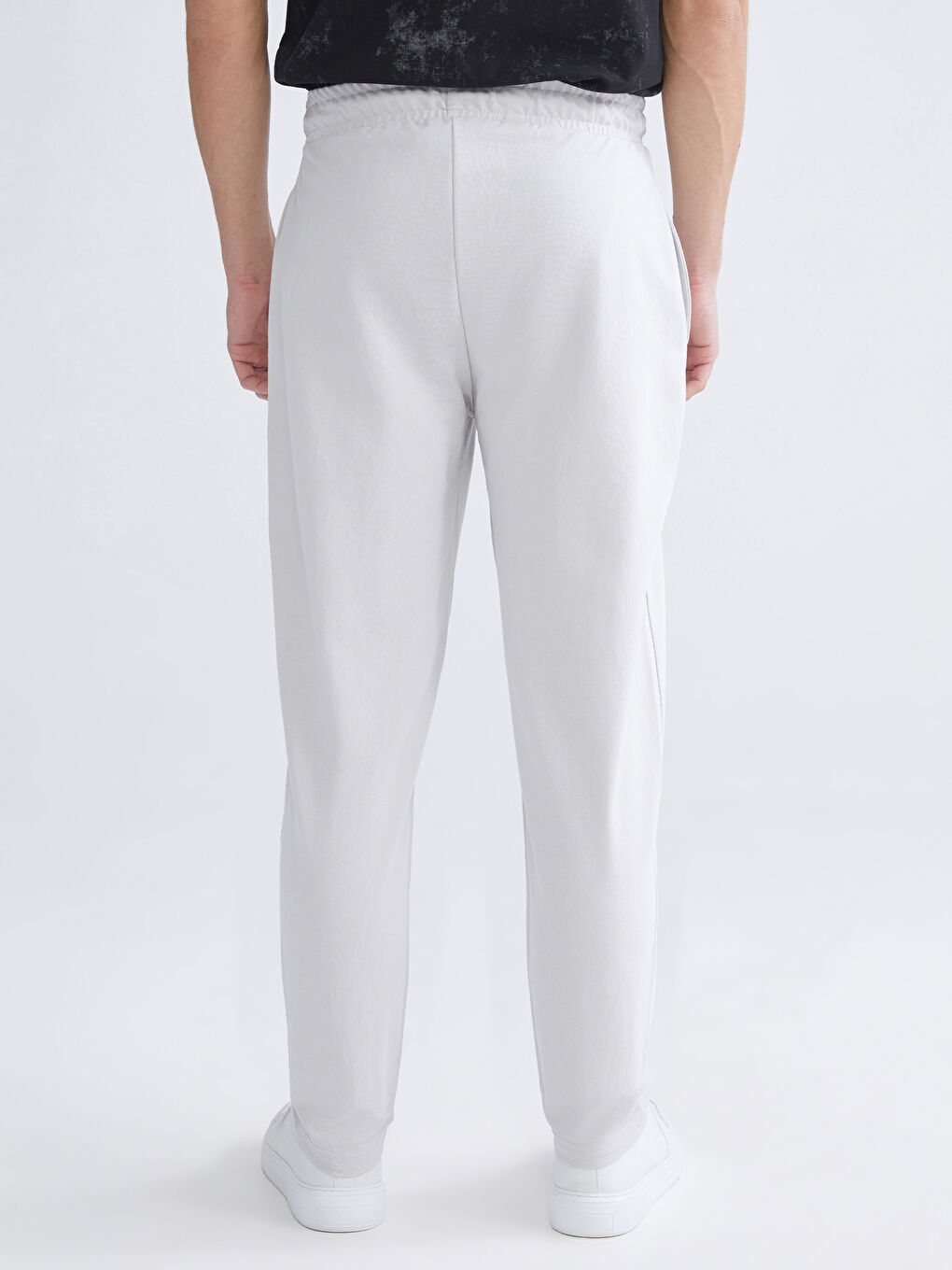 Gri Rahat Kalıp Erkek Eşofman Altı-4