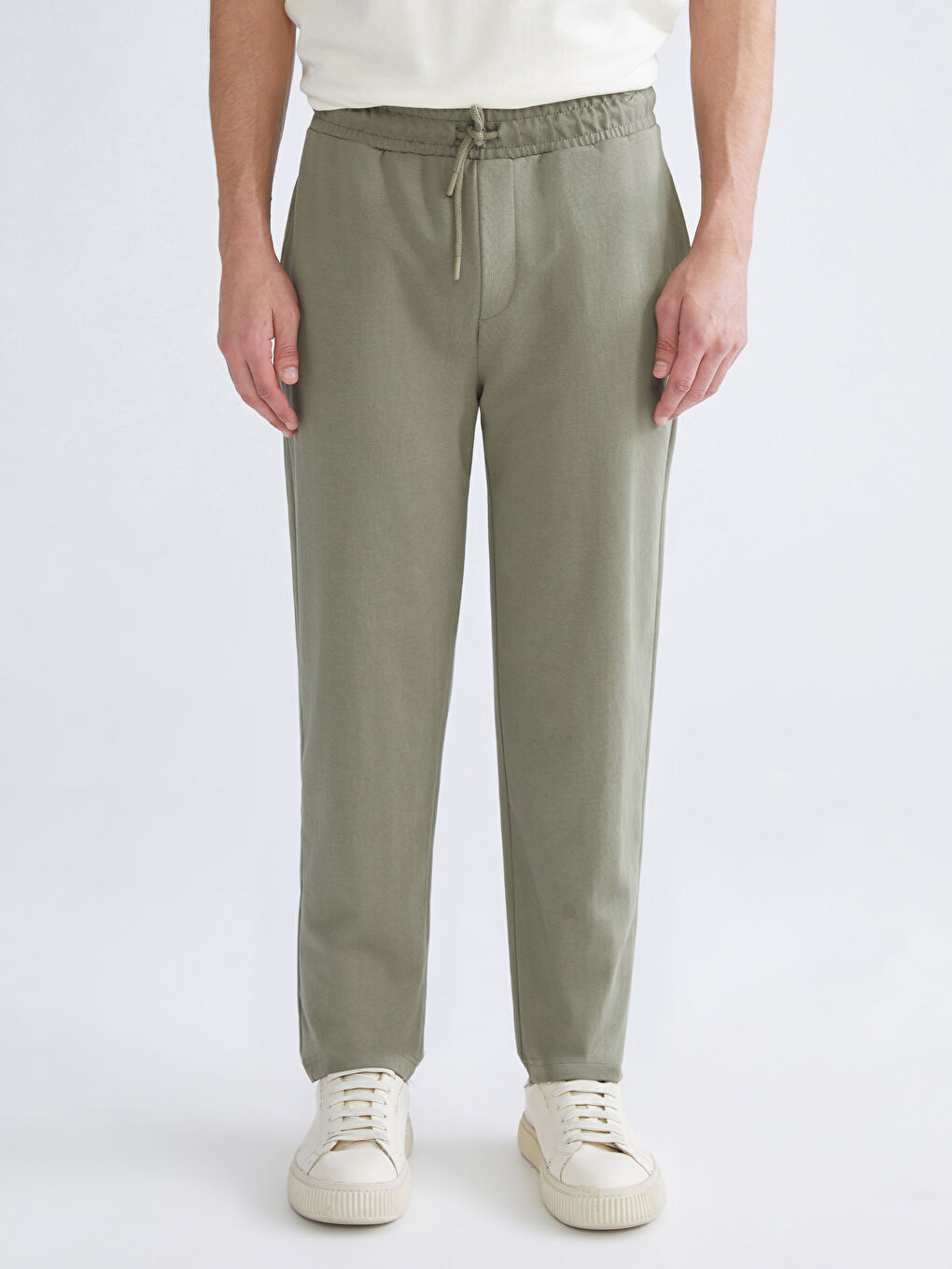 Haki Rahat Kalıp Erkek Eşofman Altı-1