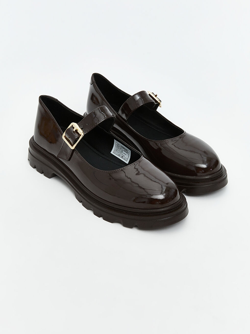 Kahverengi Topuklu Kadın Babet Ayakkabı