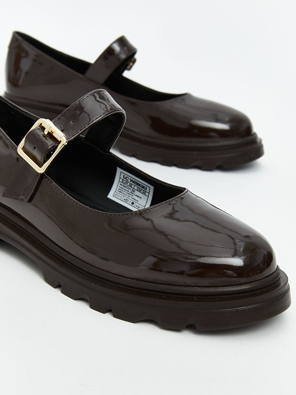 Kahverengi Topuklu Kadın Babet Ayakkabı-2