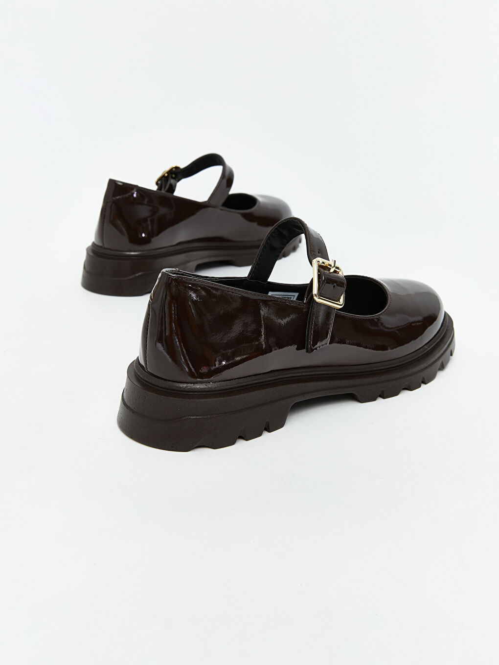 Kahverengi Topuklu Kadın Babet Ayakkabı-4