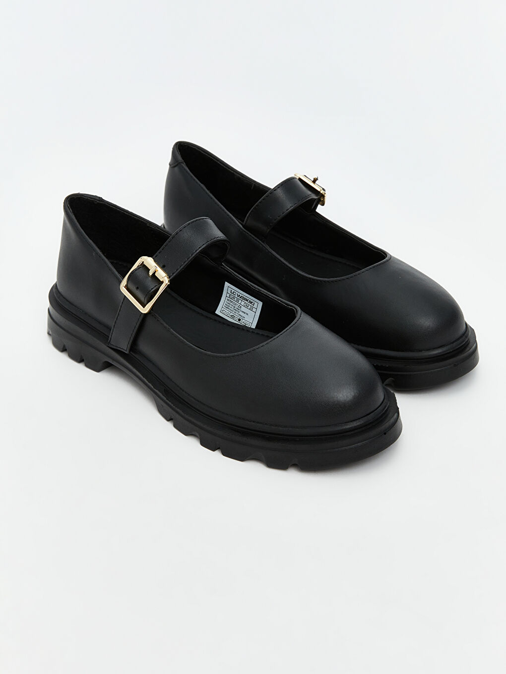 Siyah Topuklu Kadın Babet Ayakkabı