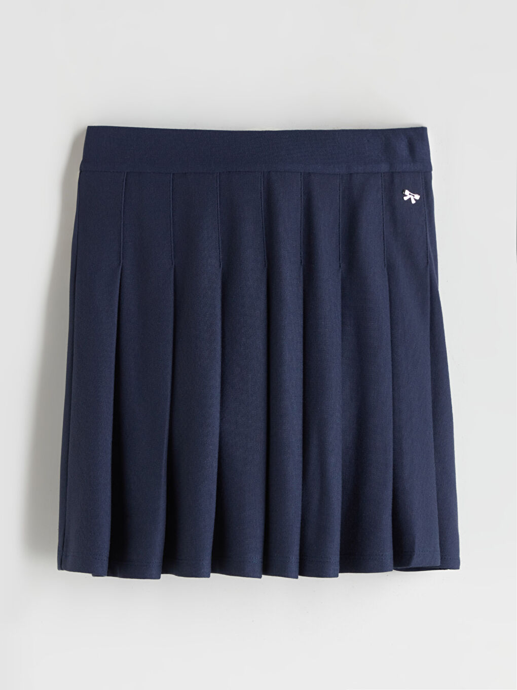 Lacivert Pileli Kız Çocuk Etek