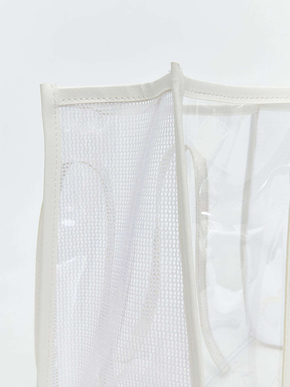 Beyaz Limon Baskılı Kadın Plaj Çantası ve Cüzdan-3