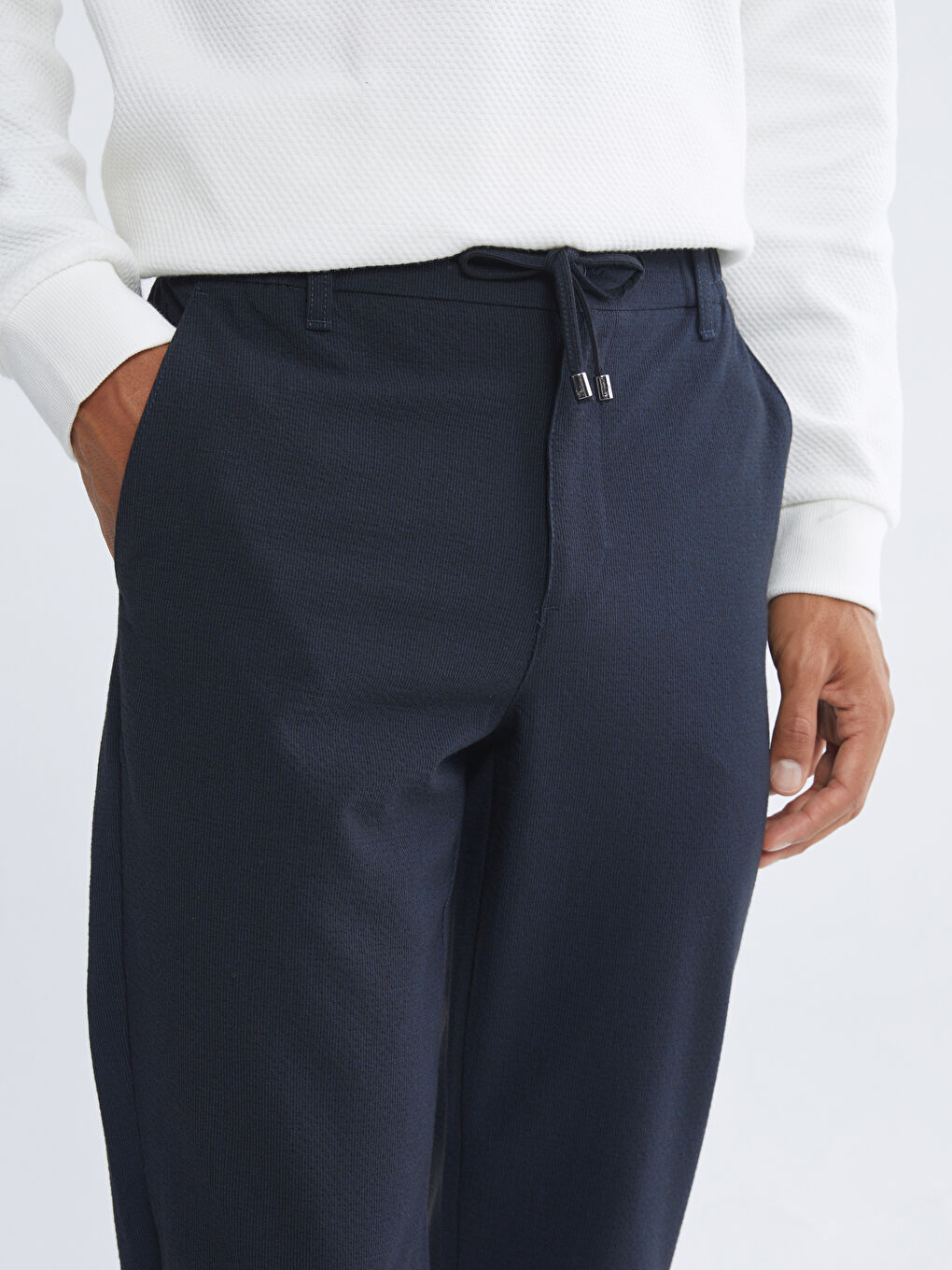 Lacivert Slim Fit Erkek Pantolon-2