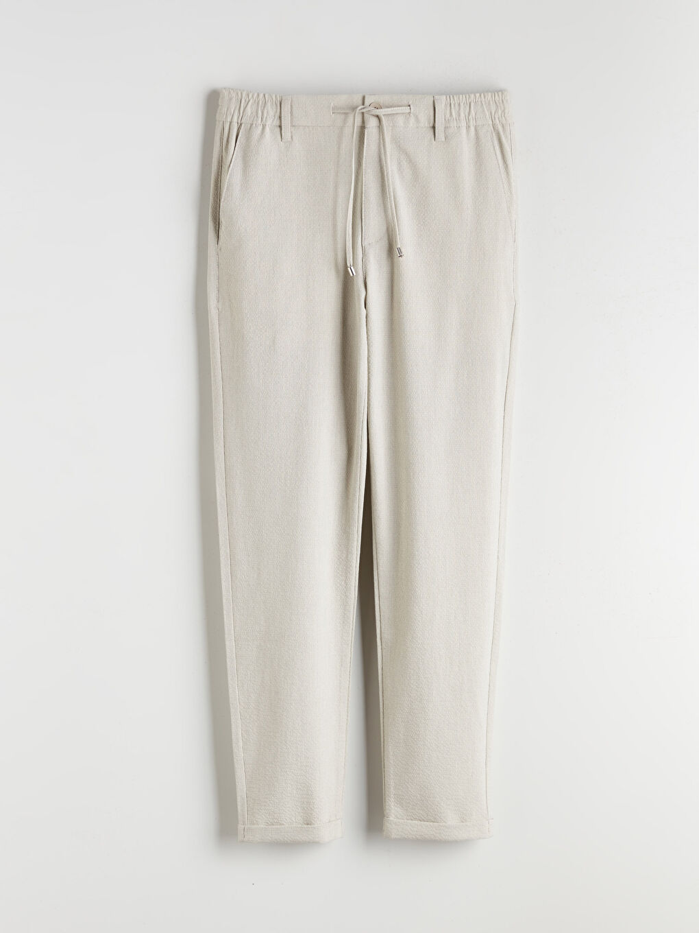 Bej Slim Fit Erkek Pantolon-5