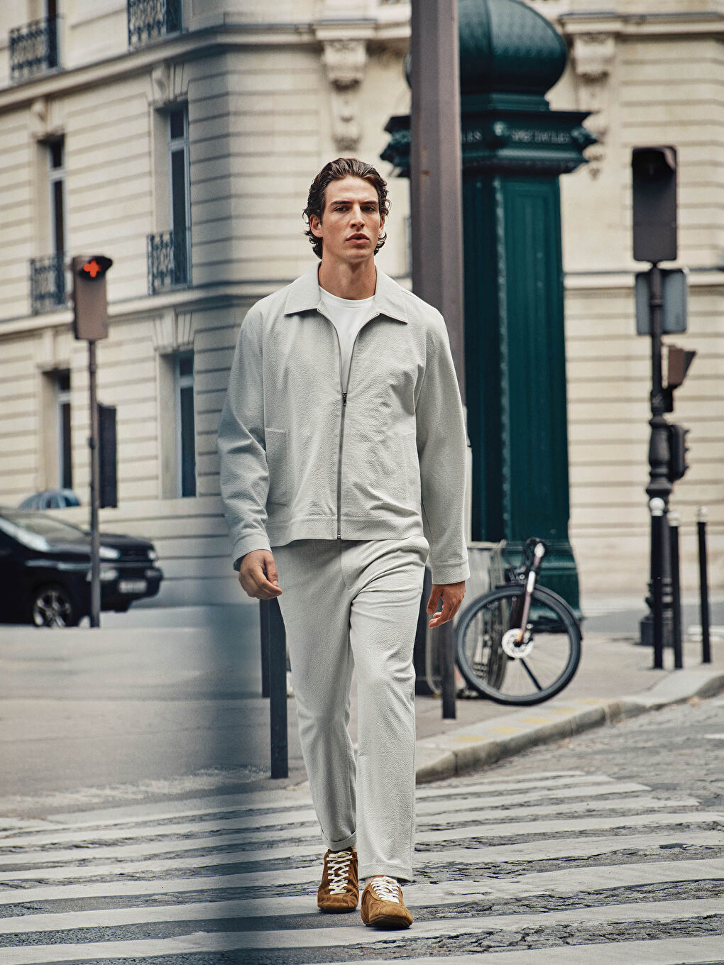 Bej Slim Fit Erkek Pantolon