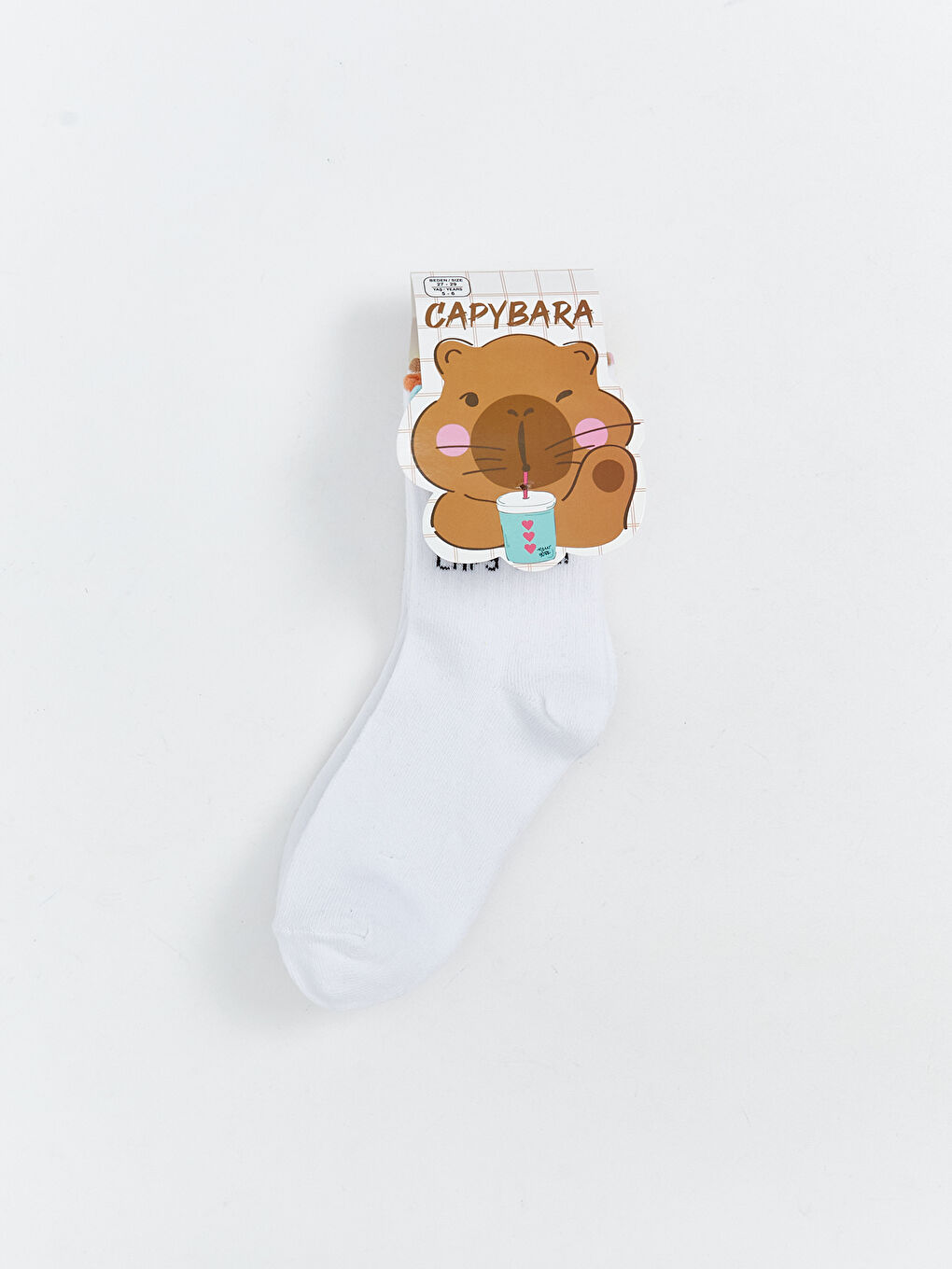 Patterned Girls' Ankle Socks 5 Pack-1