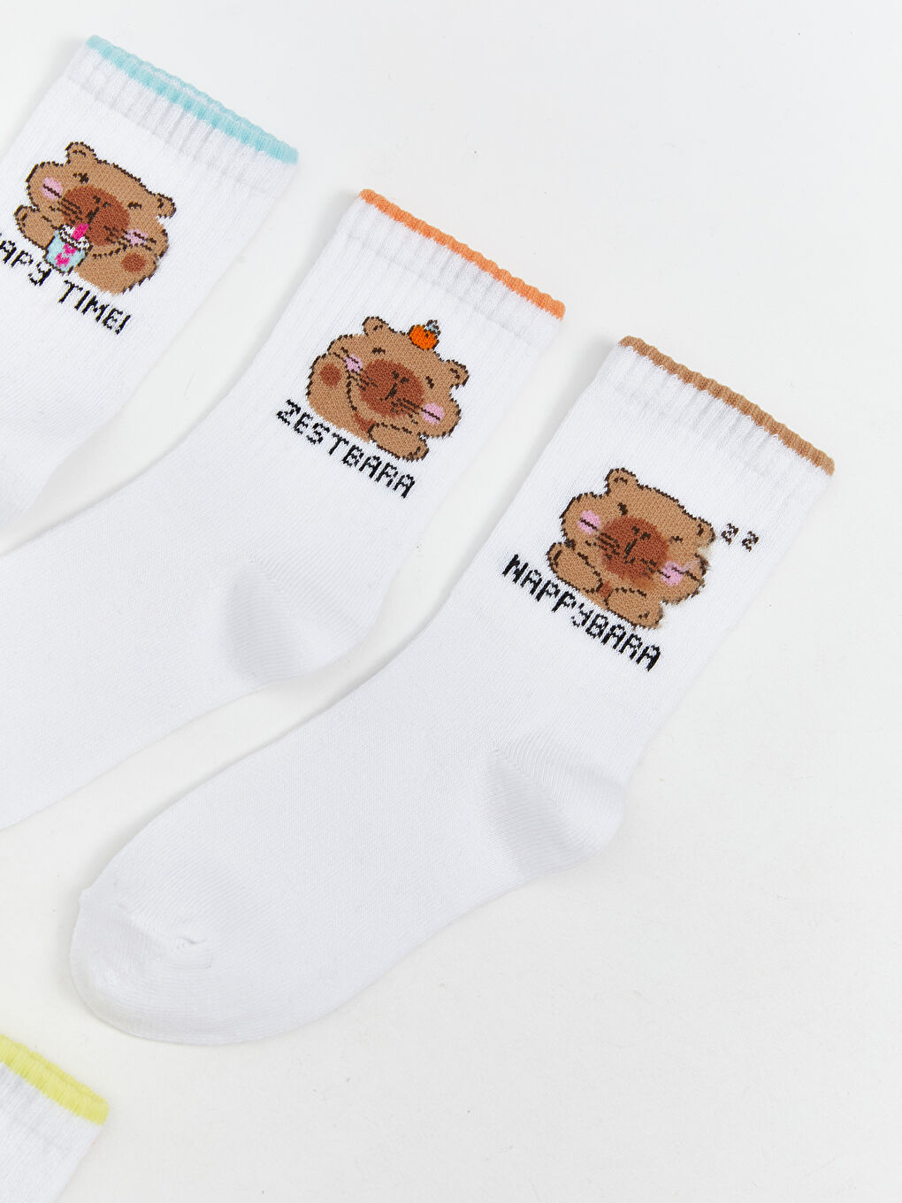 Patterned Girls' Ankle Socks 5 Pack-2