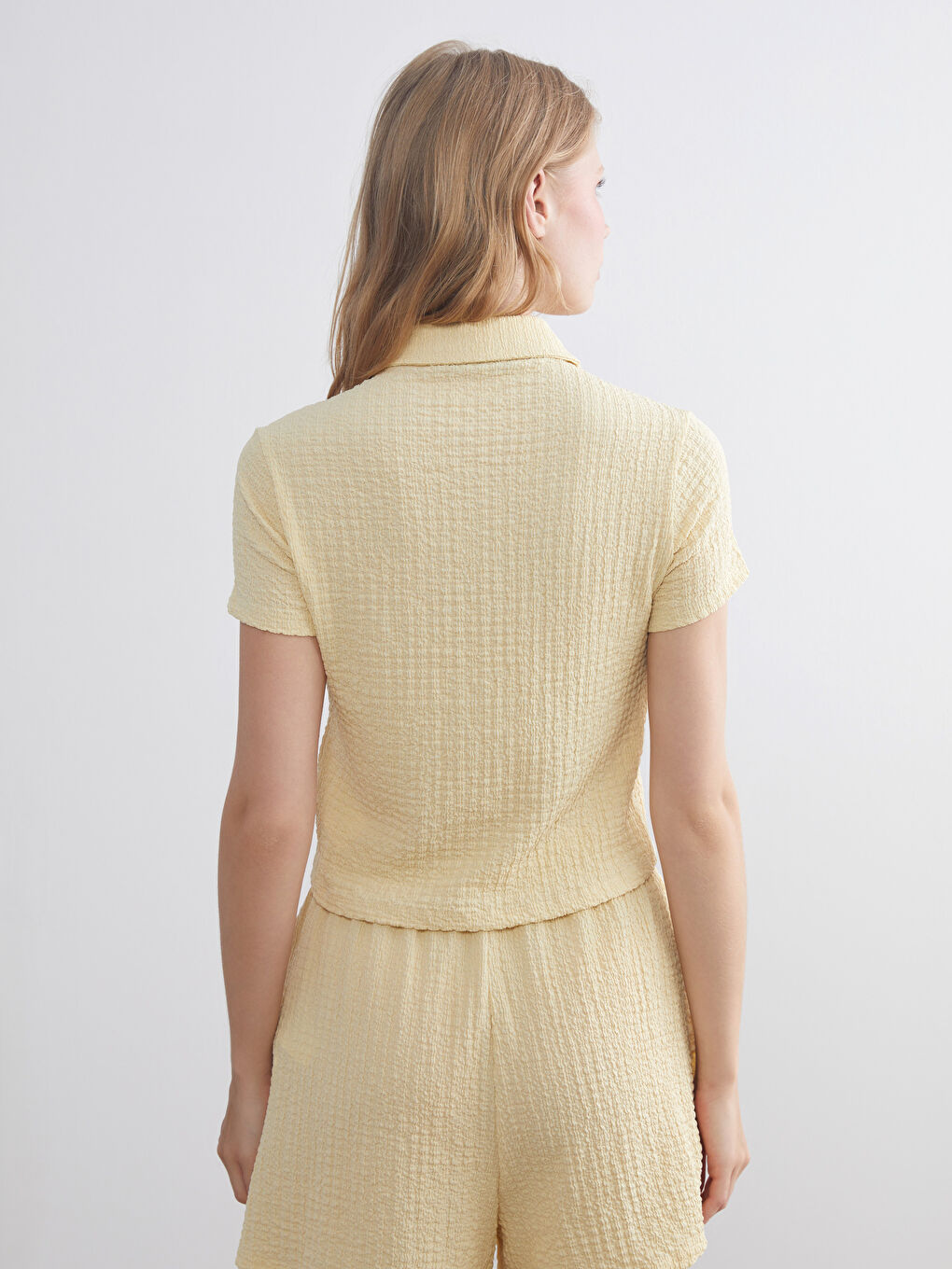 XSIDE Textured Women's Shirt -W5K058Z8-CYN