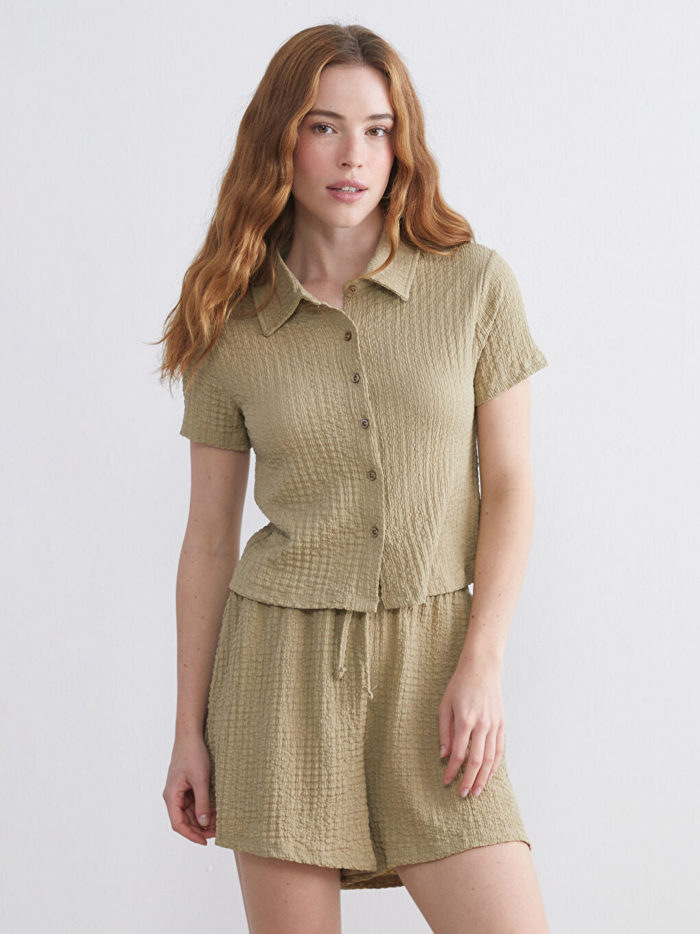 XSIDE Textured Women's Shirt -W5K058Z8-ZS5