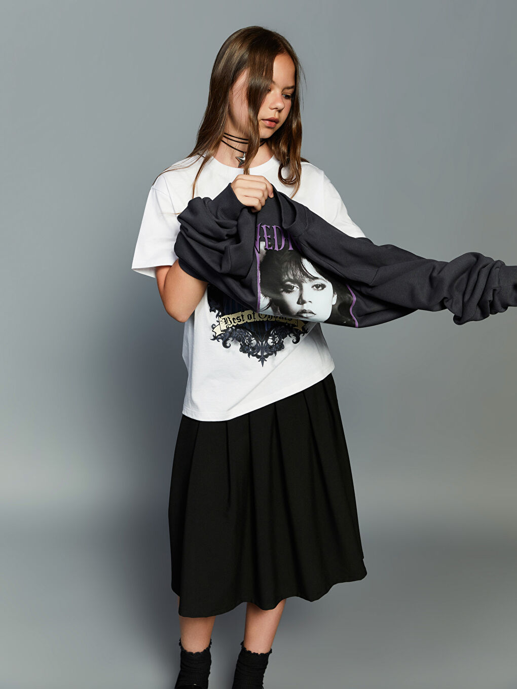 LCW Kids Basic Pleated Baby Girl Skirt -W5K064Z4-HRC