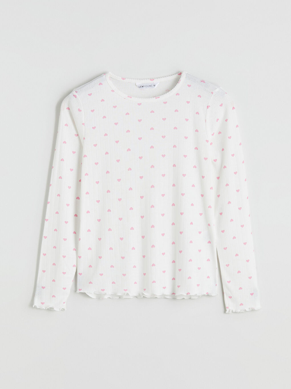 LCW Young Crew Neck Printed Women's Short Pyjama Set -W5K101Z8-LRA