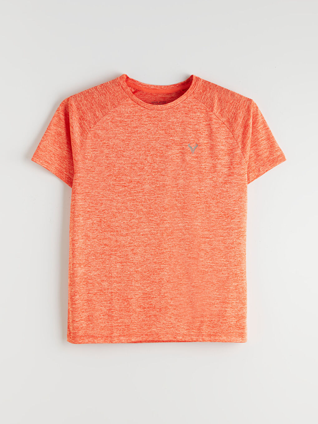 Turuncu Bisiklet Yaka Erkek Spor Tişört-4