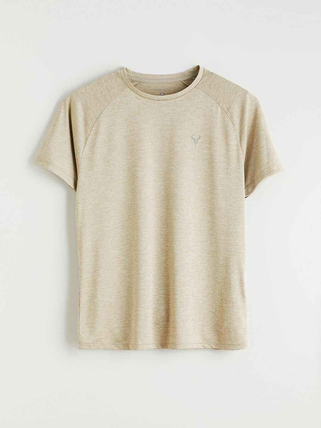 Haki Bisiklet Yaka Erkek Spor Tişört-4