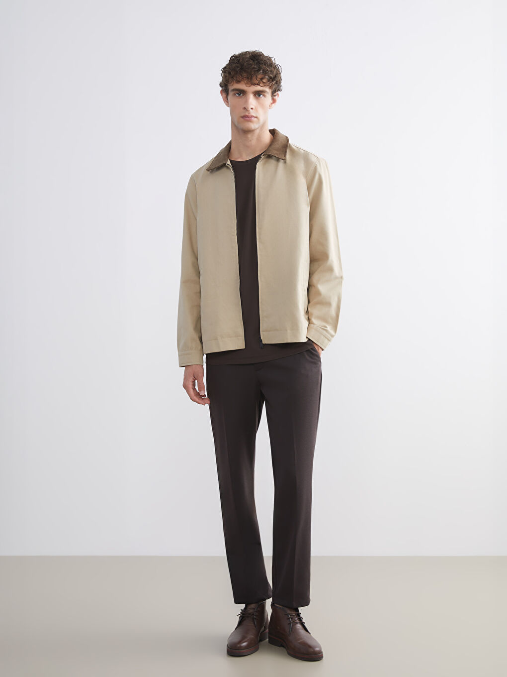 Standard Fit Collared Neck Men's Coat-1