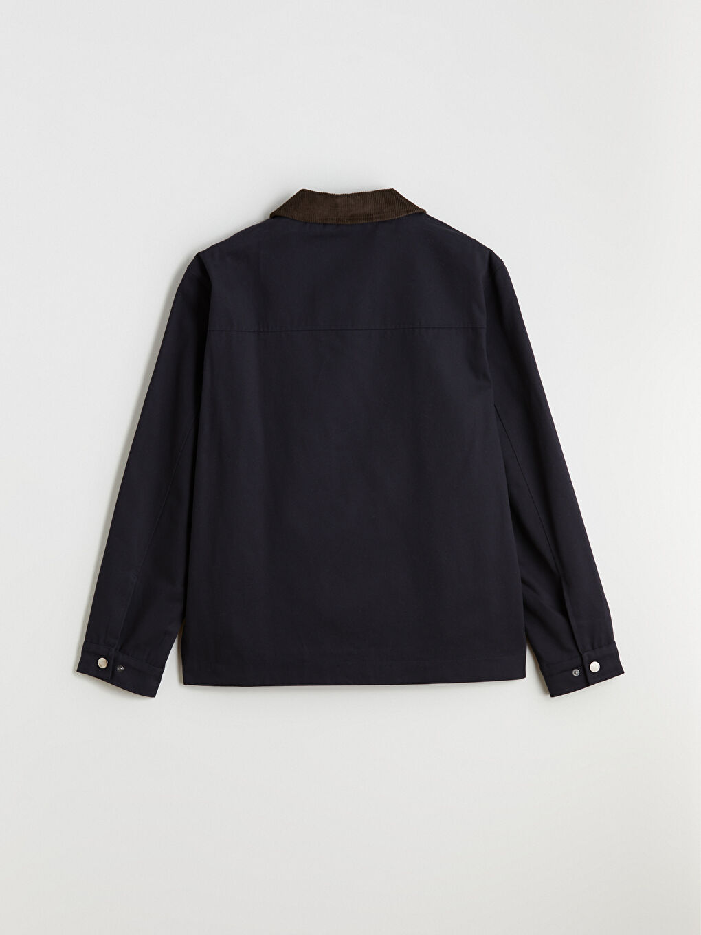 Lacivert Standart Kalıp Kadife Yaka Erkek Mont-7