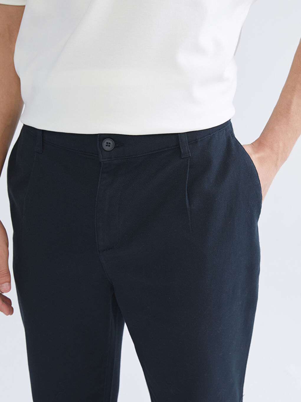 Lacivert Standart Kalıp Gabardin Erkek Pantolon-2