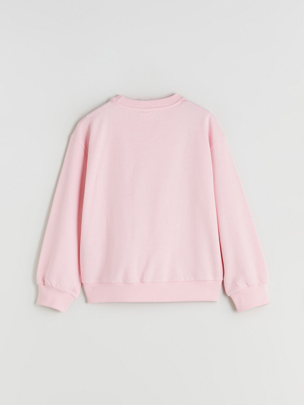 Pembe Bisiklet Yaka Baskılı Kız Çocuk Sweatshirt-4