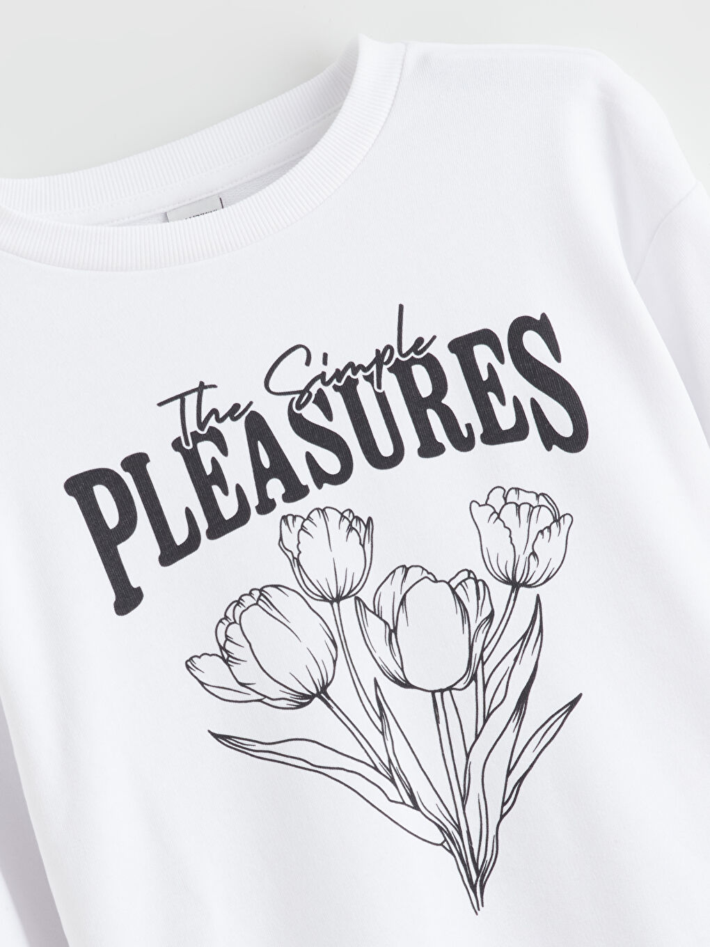 Dukserica sa okruglim izrezom, štampana, za devojčice-1