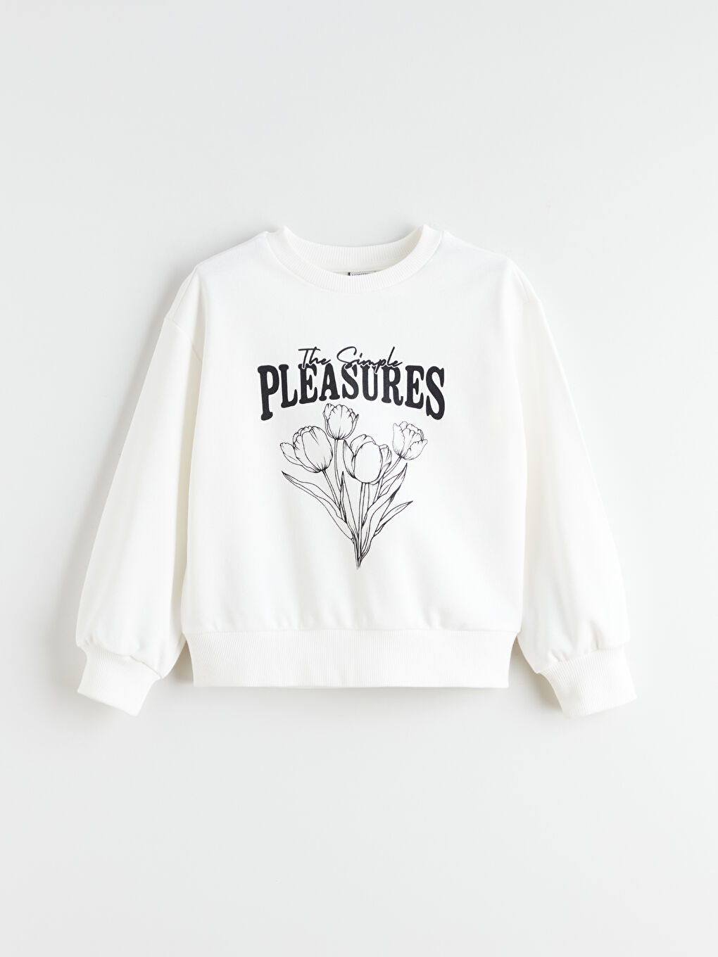 Dukserica sa okruglim izrezom, štampana, za devojčice-2