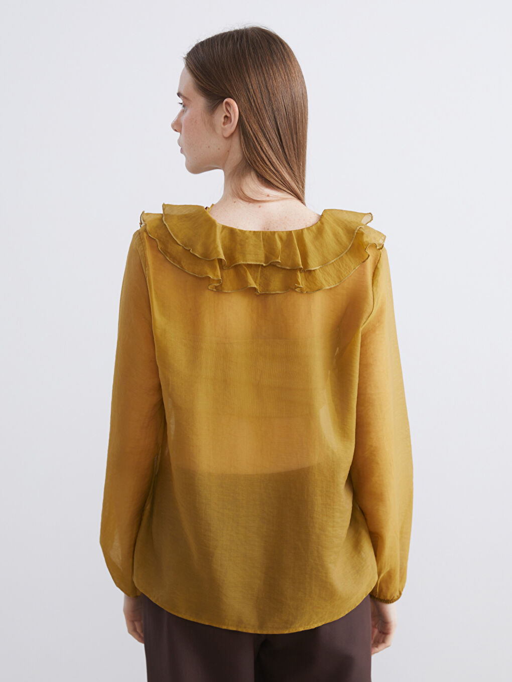 V Neck Frilly Blouse-6