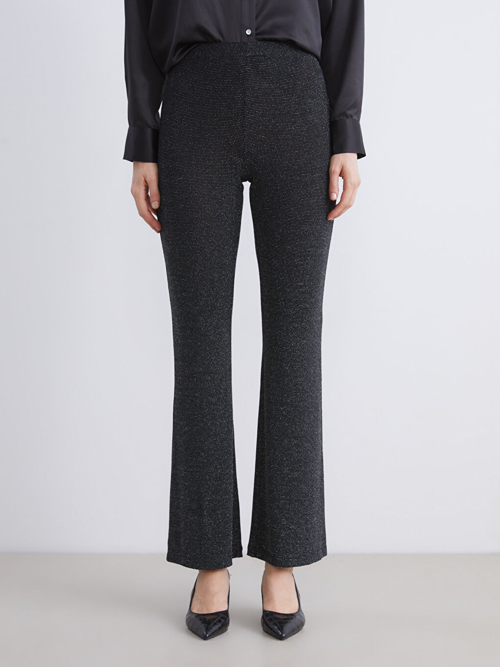 Женщины Черный Леггинсы-1